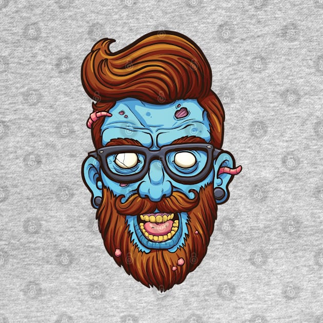 Hipster zombie by memoangeles